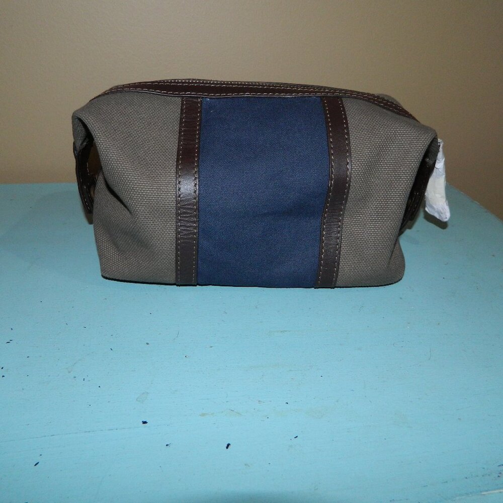 Mark & Graham Everette Canvas/Leather Travel Pouch Bag